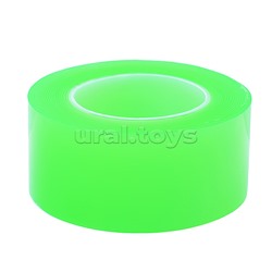 Клейкая лента двусторонняя, зеленая, многоразовая, 3х30мм, толщина 0,7мм