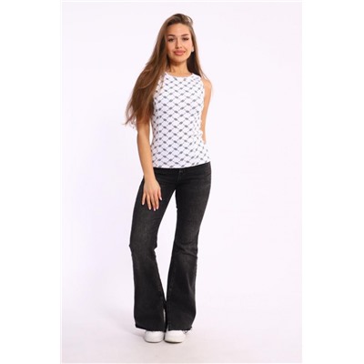 Майка МЖ0063 (Белый, черный)