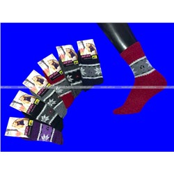 Термоноски женские ангора шерсть Снежинки арт. 567