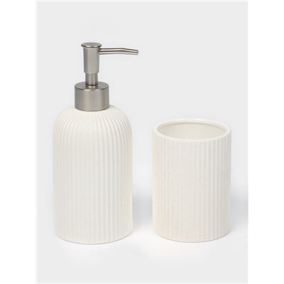 Набор для ванной SAVANNA Neat, 3 предмета, дозатор для мыла, стакан, мыльница
