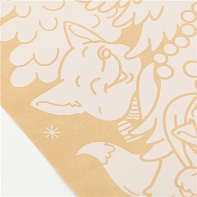 Наклейки на окна многоразовые «Новый год: Зимняя компания», 33×50 см