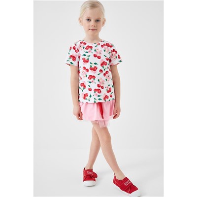 Фуфайка трикотажная для девочек (футболка), 2 шт в комплекте PLAYTODAY, 1242814