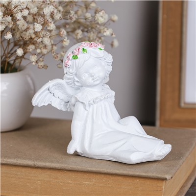 Фигурка Ангел 7 см / TD-101 /уп 120/розовые цветы