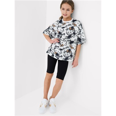 Комплект трикотажный для девочек: брюки (легинсы укороченные), фуфайка (футболка)