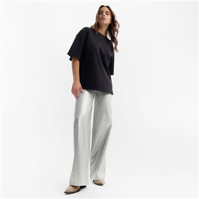 Футболка женская MIST Basic, чёрная, размер 48-50