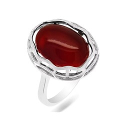 Кольцо из серебра сердолик, МЦВА173