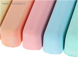 Мелки цветные для асфальта, Calligrata TOP, брусок, 6 штук, МИКС