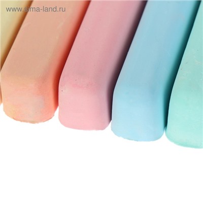 Мелки цветные для асфальта, Calligrata TOP, брусок, 6 штук, МИКС