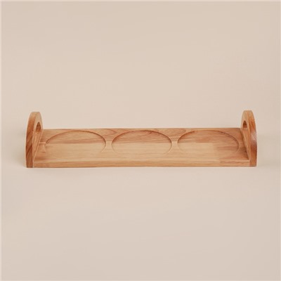 Банки для сыпучих SL Home «Тренто», 450/700/900 мл, набор 3 шт., на деревянной подставке, фарфор, белые