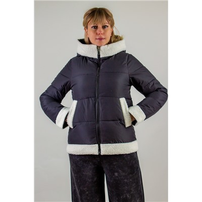 Демисезонная куртка с меховой отделкой, арт. 822