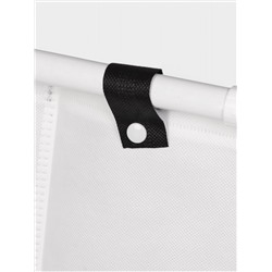 Корзина для белья складная Доляна, 28×39×95 см, чёрная, белая