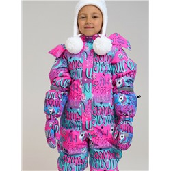 Зимние варежки-краги для девочки