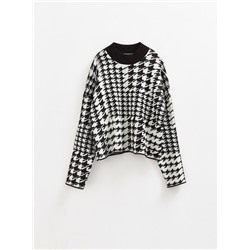 Вязаные джемперы CONTE Джемпер объемного силуэта с жаккардовым переплетением LDK 23103