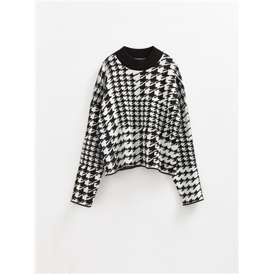 Вязаные джемперы CONTE Джемпер объемного силуэта с жаккардовым переплетением LDK 23103