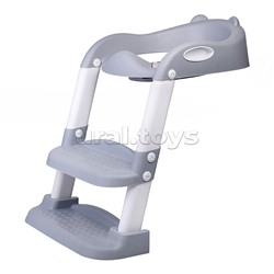 Детская накладка на унитаз со ступенькой (серый)