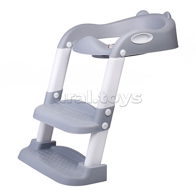 Детская накладка на унитаз со ступенькой (серый)