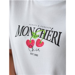 Футболка с принтом свободная эластичная из премиального хлопка