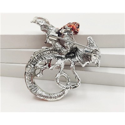 Брошь Знак огненного Дракона