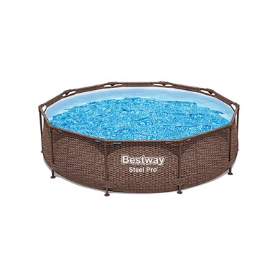 Бассейн каркасный Steel Pro, 305×76 см, круглый, цвет ротанг, 561JE Bestway