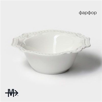 Салатник Magistro «Сюита», 350 мл, d=15.5 см, фарфор, белый