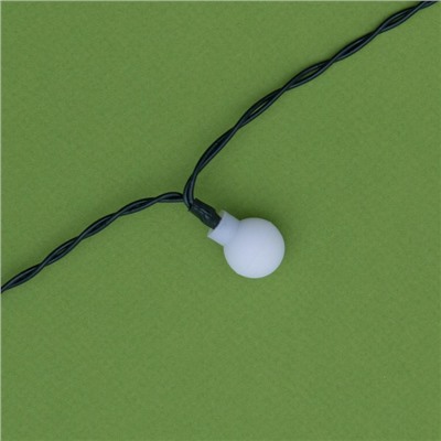 Гирлянда «Нить», 4.5 м, уличная, с насадками «Шарик», IP44, 30 LED, 2 режима, солнечная батарея, тёмная нить, свечение белое