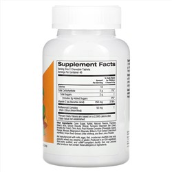 California Gold Nutrition, жевательный витамин C для детей, со вкусом апельсина, 90 вегетарианских таблеток