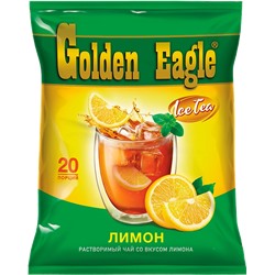 Golden Eagle. Растворимый чай со вкусом лимона мягкая упаковка, 20 пак.