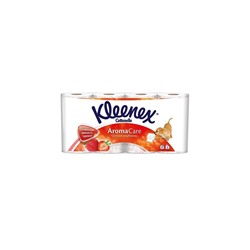 Kleenex Cottonelle Aroma Care Туалетная бумага сочная клубника 8рулонов 3х слойная