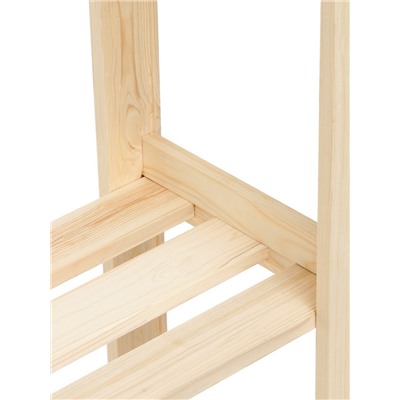 Стеллаж деревянный, 4 полки, 150×64×27.5 см, хвоя, второй сорт, напольный, «Добропаровъ»