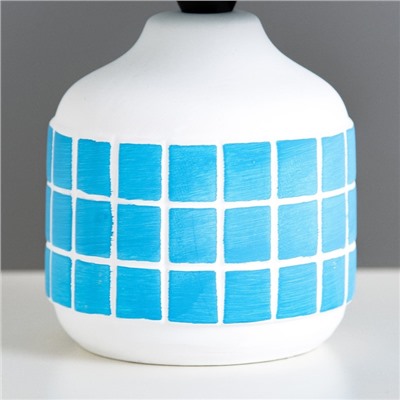 Настольная лампа «Гликерия» E14 40 Вт бело-синяя 15×15×27 см RISALUX