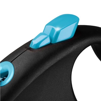 Рулетка Flexi Black Design XS (до 8 кг) 3 м трос, черный/голубой