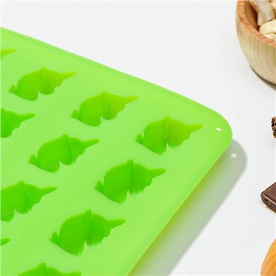 Форма для конфет и шоколада Доляна «Пони», силикон, 18×18×1 см, 16 ячеек, МИКС