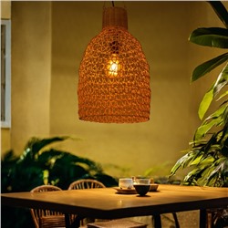 Светильник потолочный из ротанга «Сосуд», 1×120 Вт, Е27, 30×30×52 см