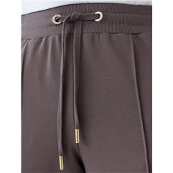 Прямые трикотажные брюки на резинке из футера двухнитки эластичные