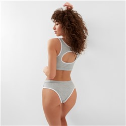 Комплект нижнего белья женский (топ, трусы) Collorista, серый, размер 42-44