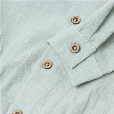 Боди-рубашка для мальчика MINAKU, серо-зелёное, рост 62-68 см