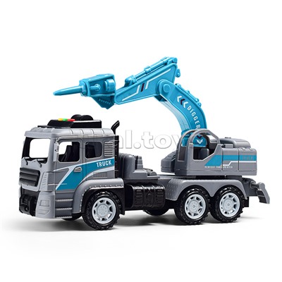 Машина "СтройЛидер" (свет, звук) в коробке