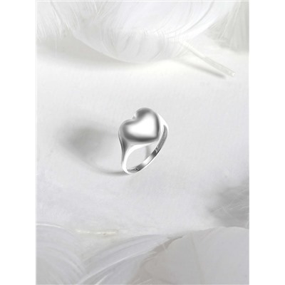 Кольцо из серебра родированное - Сердце К-7515р