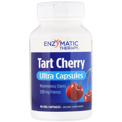 Enzymatic Therapy, Tart Cherry, Ultra Capsules, 1,200 mg, 90 Veg Capsules