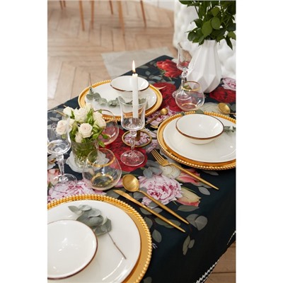 Скатерть «Этель» Flowers, 110×147 см, 100% хлопок, саржа 190 г/м²