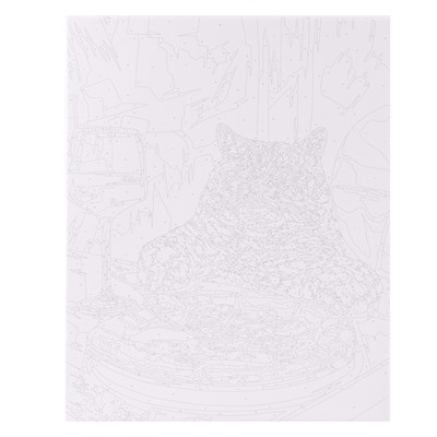 Картина по номерам на холсте с подрамником «Котик за ужином», 40×50 см