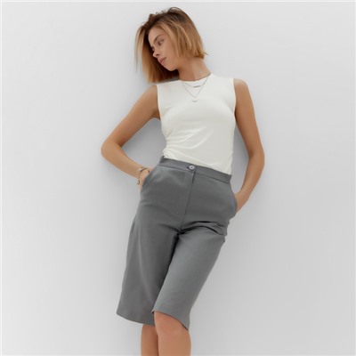 Бермуды женские MINAKU: Safari, серые, размер 42