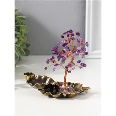 Подставка под благовония «Лягушка в фонтане у дерева», 72 камня, 8.5×13×15 см