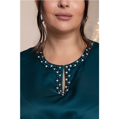 Костюм с юбкой Альсия (изумрудный) К14392-5М