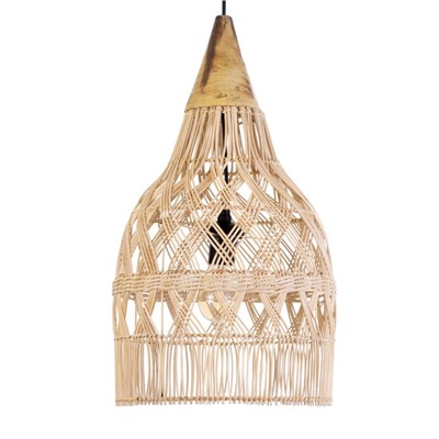 Светильник потолочный из ротанга «Эки», 1×120 Вт, Е27, 30×30×60 см
