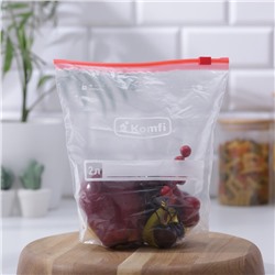 УЦЕНКА Пакеты с safe, защелкой 2 л, подходит для жидкостей, в наборе 10 шт.