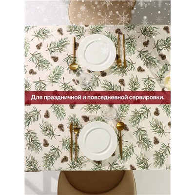 Скатерть новогодняя «Этель» Christmas tree 147×180± 3 см, 100% хлопок, саржа 190 г/м²