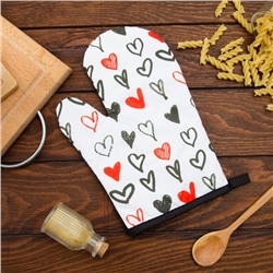 Варежка «Этель» Love Life «Сердечки», 26×16 см, 100% п/э