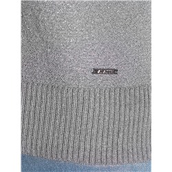 Джемпер свободный тонкой вязки из вискозы с люрексом