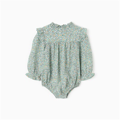 Блузка-боди для девочки MINAKU, рост 74-80 см, зелёная